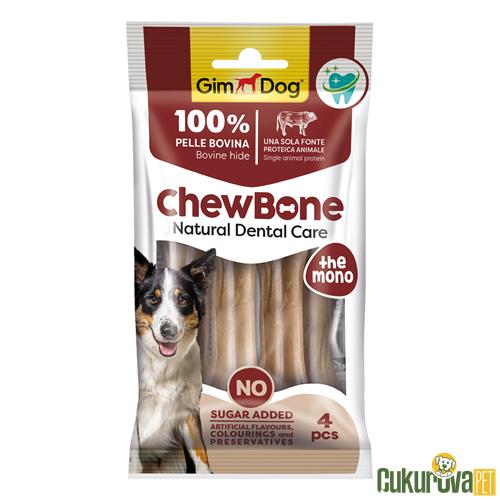 GIMDOG CHEW BONES PRESS KÖPEK ÇİĞNEME KEMİĞİ 3.5 ’’ - 80 GR 4'LÜ NATUREL 