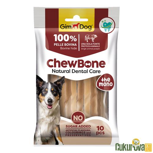 GIMDOG RAWHIDE STICKS BURGU KÖPEK ÇİĞNEME KEMİĞİ 5’’ 9 - 10 MM 80 GR 10'LU NATUREL