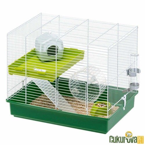 FERPLAST DUO KATLI HAMSTER KAFESİ ÇİFT KATLI - BEYAZ - 46 x 29 x 37.5 CM
