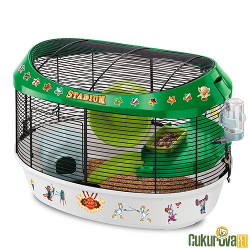 FERPLAST STADIUM HAMSTER KAFESİ SİYAH 49 x 34 x 33 CM