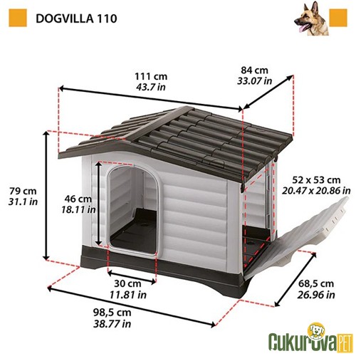 Ferplast Dog Vi̇lla 110 Plus Plastik Köpek Kulübesi̇