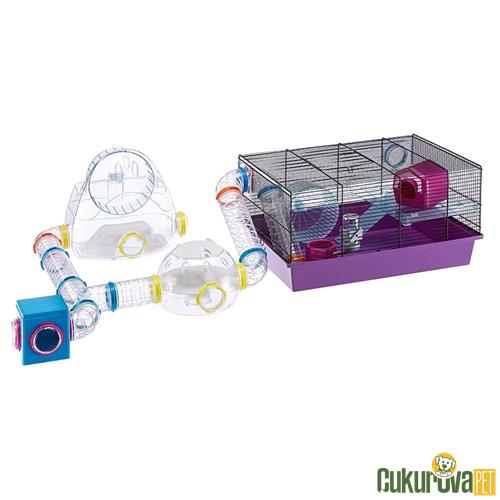 FERPLAST MİLOS SİYAH DEMİRLİ HAMSTER KAFESİ 