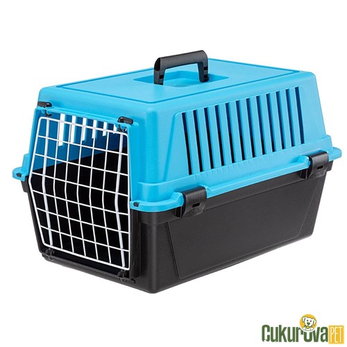 FERPLAST ATLAS 10 KEDİ & KÖPEK TAŞIMA KAFESİ - SİYAH - MAVİ