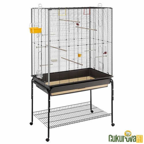 FERPLAST PLANETA KUŞ KAFESİ BÜYÜK - SİYAH - 97 x 58 x 173.5 CM