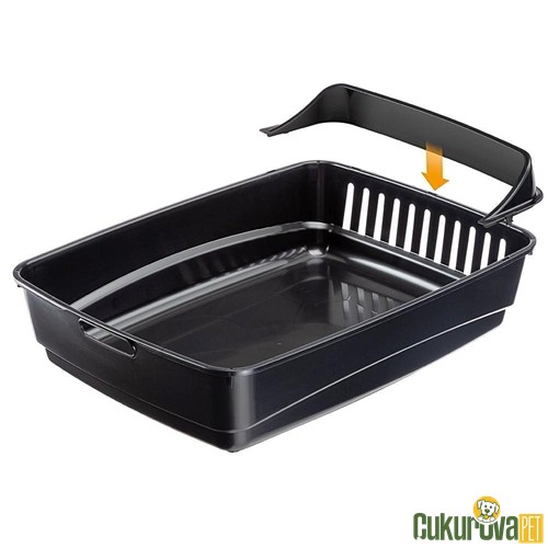 Ferplast Ari̇el 10 Süzgeçli Açık Kedi Tuvaleti Karışık Renkli 46.5 x 35.5 x 11.5 Cm