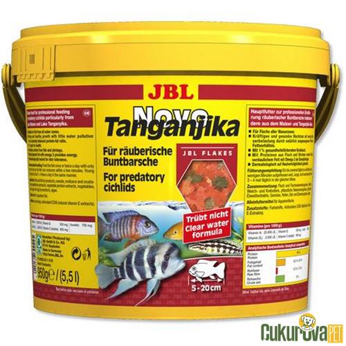 JBL NOVOTANGANYIKA PLANKTON ETÇİL PUL BALIK YEMİ KOVA 5.5 L - 950 GR