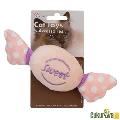 EASTLAND KEDİ OYUNCAĞI CATNIPLI ÖTEN PELUŞ ŞEKERLEME 18.5 CM