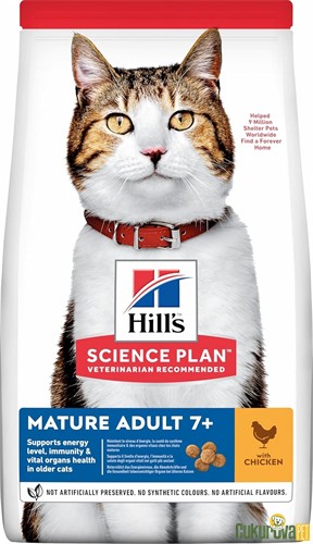 HILL'S SCIENCE PLAN 7+ TAVUKLU YAŞLI KEDİ MAMASI 1.5 KG