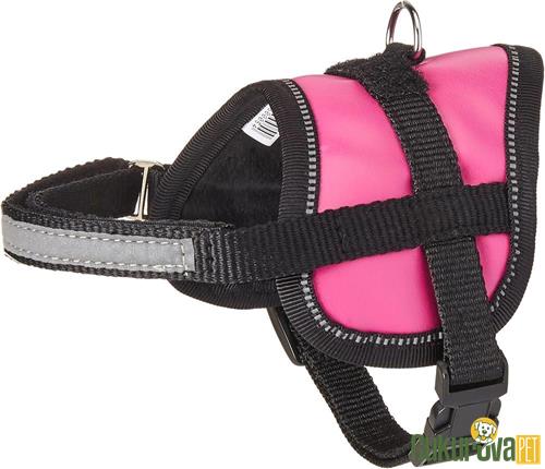 KARLIE REFLEKTÖRLÜ KÖPEK GÖĞÜS TASMASI XS 31-40 CM ( PEMBE )