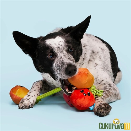 Bark Hairloom Sesli Domates Peluş Köpek Oyuncağı S - M