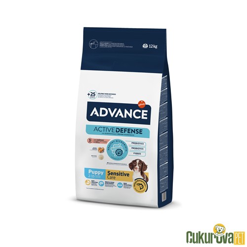 ADVANCE SOMONLU VE PİRİNÇLİ HASSAS SİNDİRİM SİSTEMİ İÇİN YAVRU KÖPEK MAMASI 12 KG 