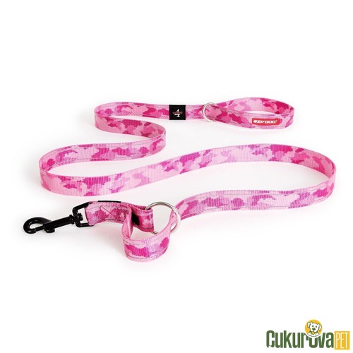 EZYDOG KÖPEK GEZDİRME KAYIŞI LEASH VARIO 4 LITE 180 CM - PEMBE KAMO