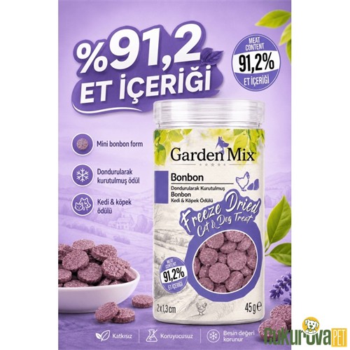 Gardenmix Freeze Dried Bonbon Kedi & Köpek Ödül Maması 45 Gr