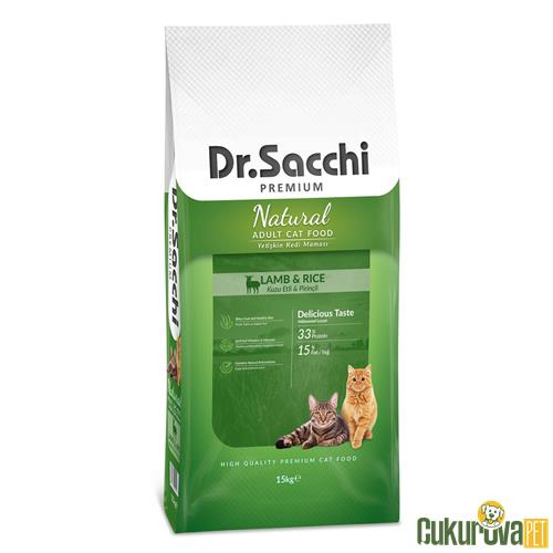DR. SACCHI PREMIUM NATURAL LAMB&RİCE YETİŞKİN KEDİ MAMASI 15 KG