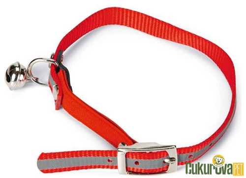 BEEZTEES KEDİ BOYUN TASMASI REFLEKTÖR KIRMIZI 31 CM