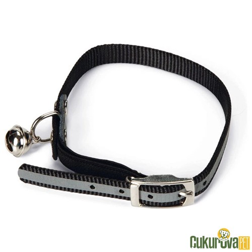 Beeztees Reflektörlü Kedi Boyun Tasması Siyah 31 Cm