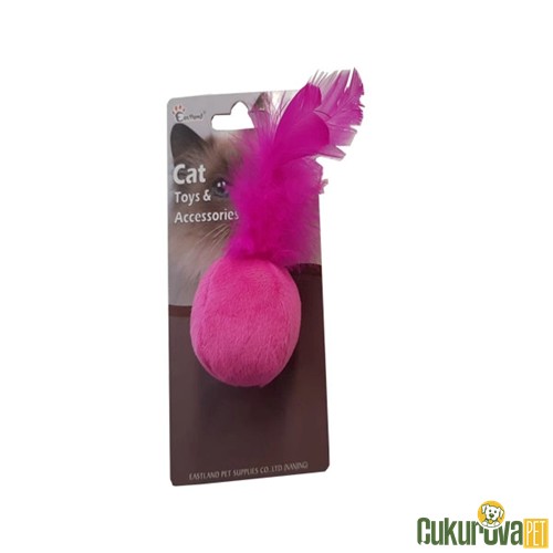 Eastland Kedi Otlu Tüylü Top Kedi Oyuncağı Karışık Renkli 4.5 Cm