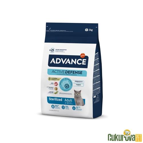 ADVANCE HİNDİLİ KISIRLAŞTIRILMIŞ YETİŞKİN KEDİ MAMASI 3 KG