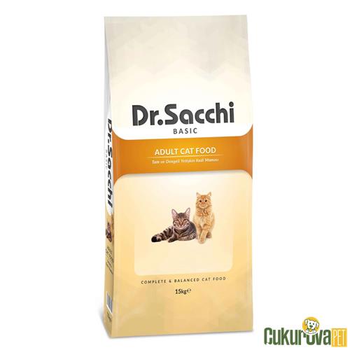 DR. SACCHI BASIC CHICKEN YETİŞKİN KEDİ MAMASI 15 KG