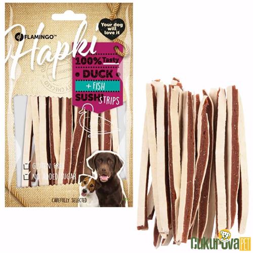 FLAMINGO HAPKI SUSHI STRIPS ÖRDEKLİ VE BALIKLI KÖPEK ÖDÜL MAMASI 85 GR