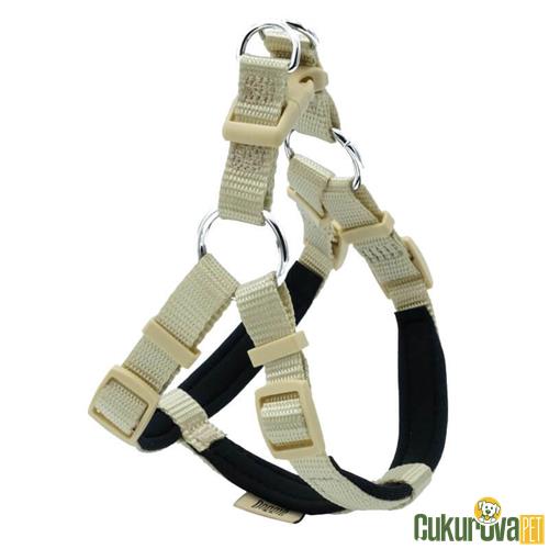 DOGGIE KONFORLU DOKUMADAN EL YAPIMI RONIN MODEL KÖPEK GÖĞÜS TASMASI HAKİ 1.5 x 35 - 40 CM