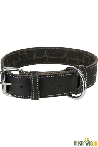 TRIXIE KÖPEK BOYUN TASMASI KALIN DERİ 47 - 55 CM x 40 MM - L - SİYAH 