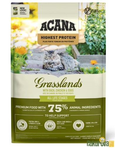 Acana Grasslands Tüm Yaşam Evreleri İçin Kedi Maması 4.5 Kg