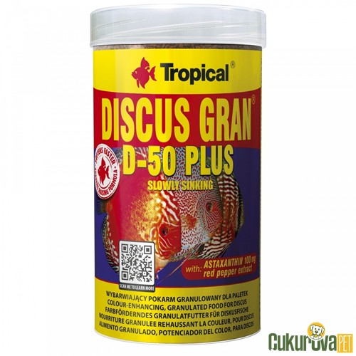 Tropical Discus Gran D-50 Plus Granül Yem 250 Ml - 110 Gr