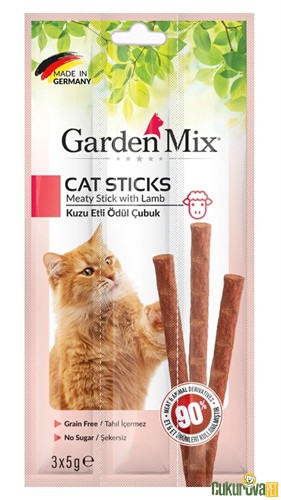 Gardenmix Cat Stick Kuzu Etli Kedi Ödül Çubuğu 3 x 5 Gr