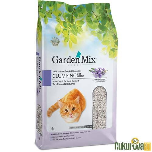 GardenMix Clumping Lavanta Kokulu Bentonit Kedi Kumu 10 L