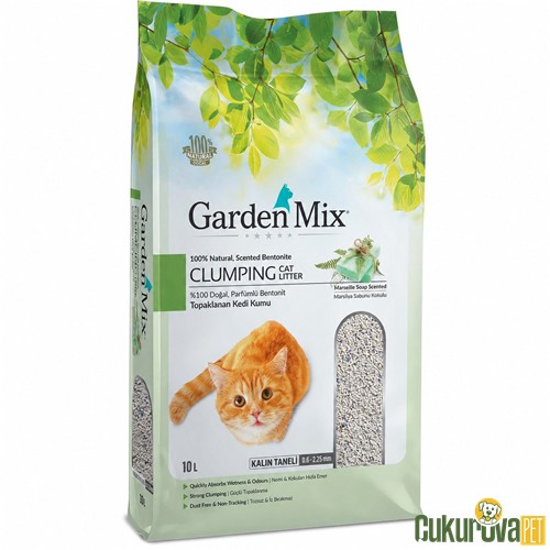 GardenMix Clumping Marsilya Sabun Kokulu Bentonit Kedi Kumu 10 L