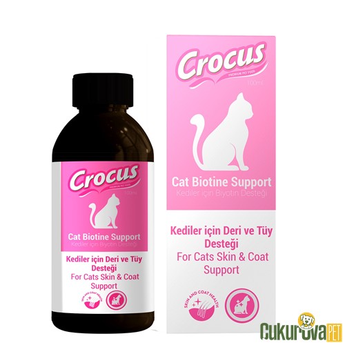 Crocus Cat Biotine Support Kedi Deri ve Tüy Sağlığı Damlası 100 Ml
