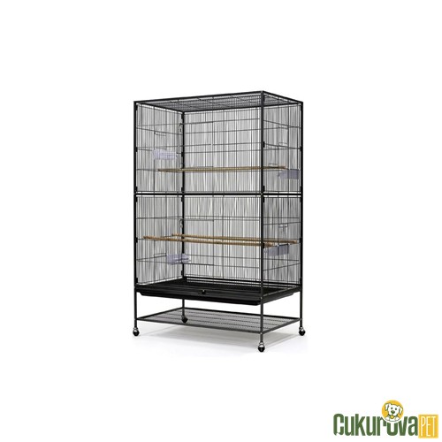 Dayang A45 Ayaklı Dikdörtgen Kuş Kafesi Siyah - 90 x 58.4 x 152.4 Cm