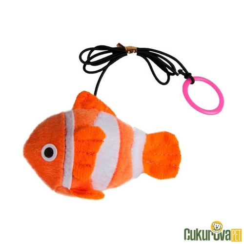 Karlie Catnipli İpli Peluş Balık Kedi Oyuncağı 9 Cm