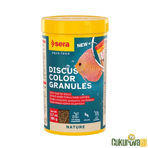 Sera Discus Color Granules Nature Granül Yem 250 Ml - 105 Gr