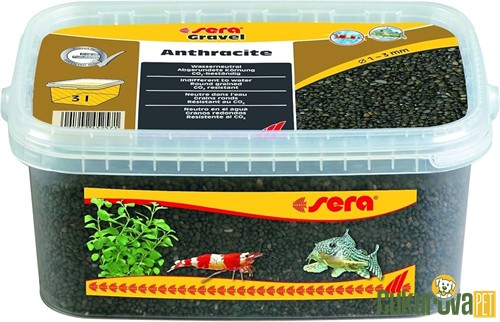 Sera Gravel Anthracite Akvaryum Kumu Antrasit 1 - 3 Mm / 3 L
