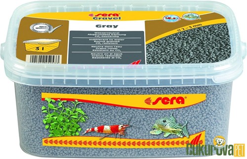 Sera Gravel Gray Akvaryum Kumu Gri 2 - 3 Mm / 3 L