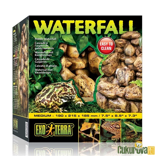 Exo Terra Waterfall Pebble Çakıl Taşı Yüzeyli Şelale M - 19 x 21.5 x 18.5 Cm