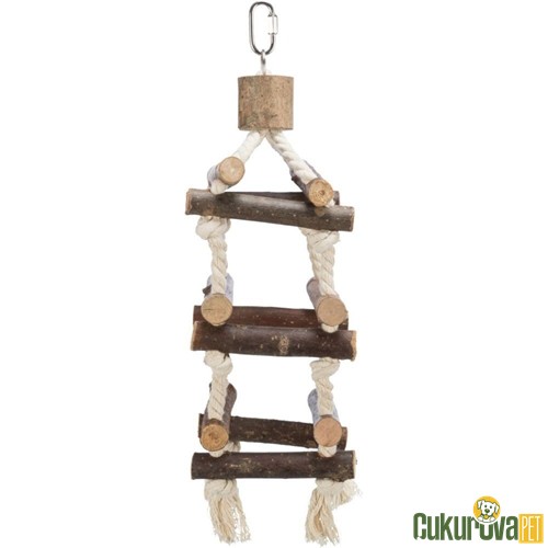Trixie Doğal Ağaç Zilli İpli Kule Kuşu Oyuncağı 34 Cm