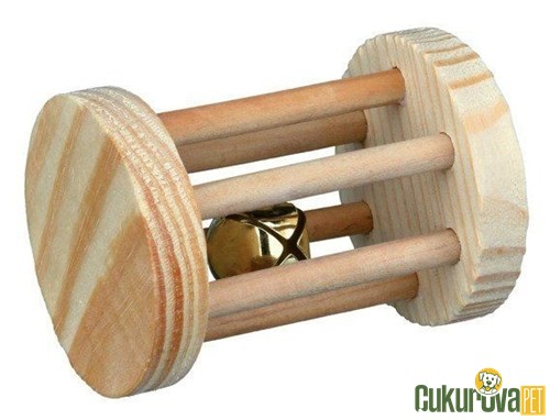 Trixie Silindir Tahta Zilli Kemi̇rgen Oyuncağı 5 x 7 Cm