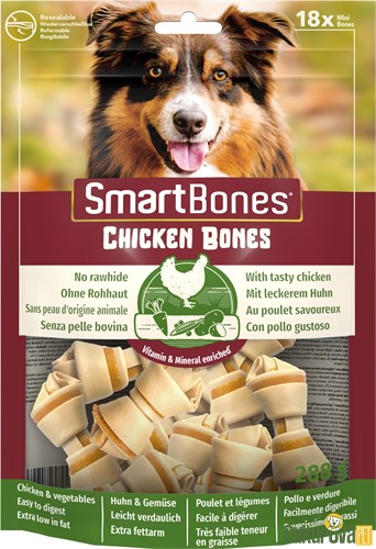 SmartBones Chicken Bones Tavuklu Köpek Ödül Kemiği 18 Adet - 288 Gr