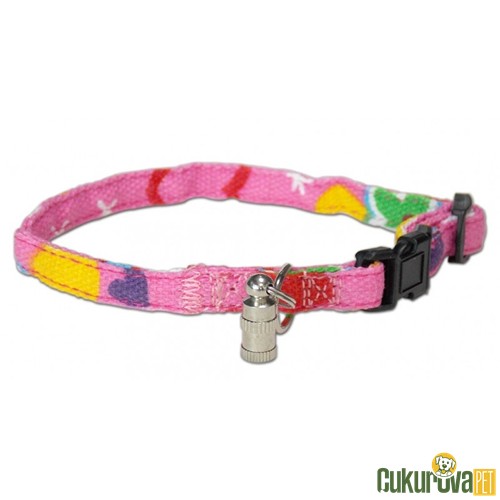 Eastland Dokumadan Ayarlanabilir Kedi Boyun Tasması Pembe 1.2 x 32 Cm