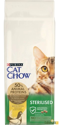Cat Chow Sterilised Tavuklu Kısırlaştırılmış Kedi Maması 15 Kg