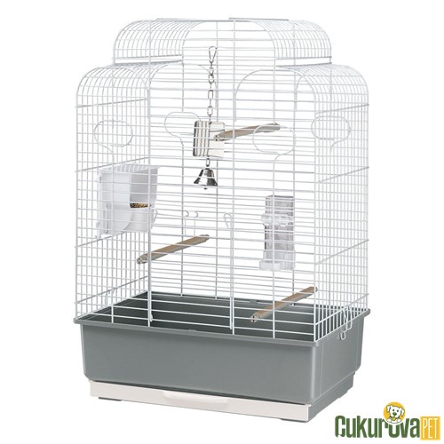 Ferplast Gala Kuş Kafesi Beyaz - 50 x 30 x 75.5 Cm