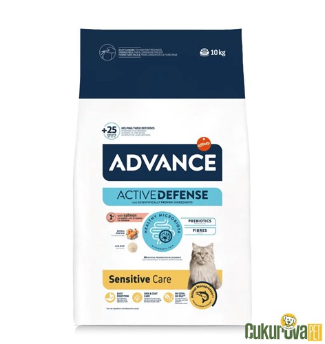 Advance Sensitive Care Somonlu Yeti̇şki̇n Kedi Maması 10 Kg
