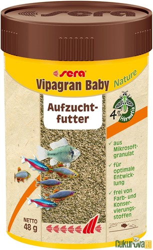 Sera Vipagran Baby Nature Granül Yem 100 Ml - 48 Gr