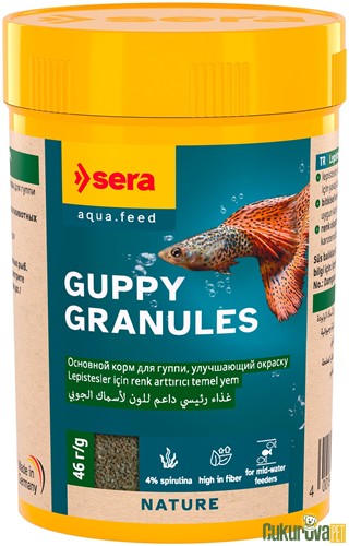 Sera Guppy Granules Nature Granül Yem 100 Ml - 46 Gr