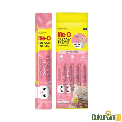 Me-O Creamy Treats Çizgili Orki̇nos Balıklı Kedi Ödül Kreması 4 x 15 Gr