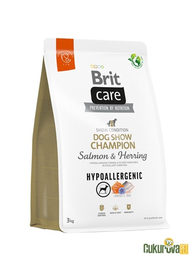 Brit Care Dog Show Champion Somonlu Ve Ringa Balıklı Yetişkin Köpek Maması 3 Kg
