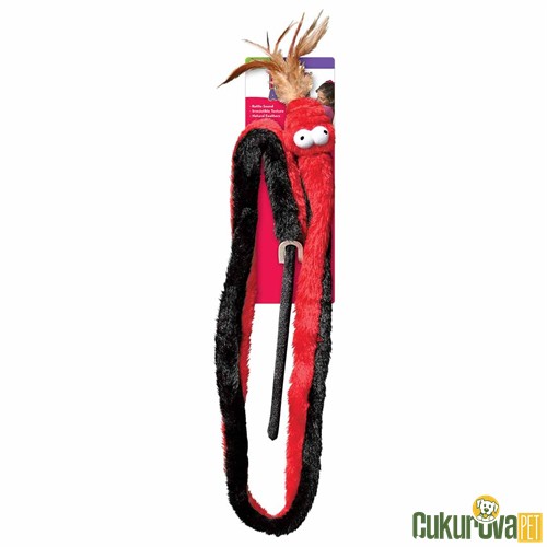 Kong Peluş Tüylü Yılan Kedi Oltası 130 Cm